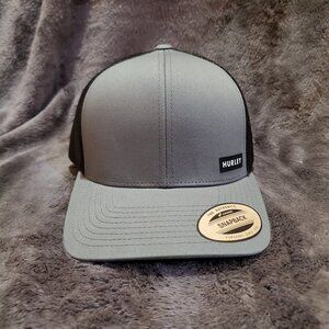 Hurley Supply Trucker Hat/Cap Snapback Gray/Black Mesh OSFA